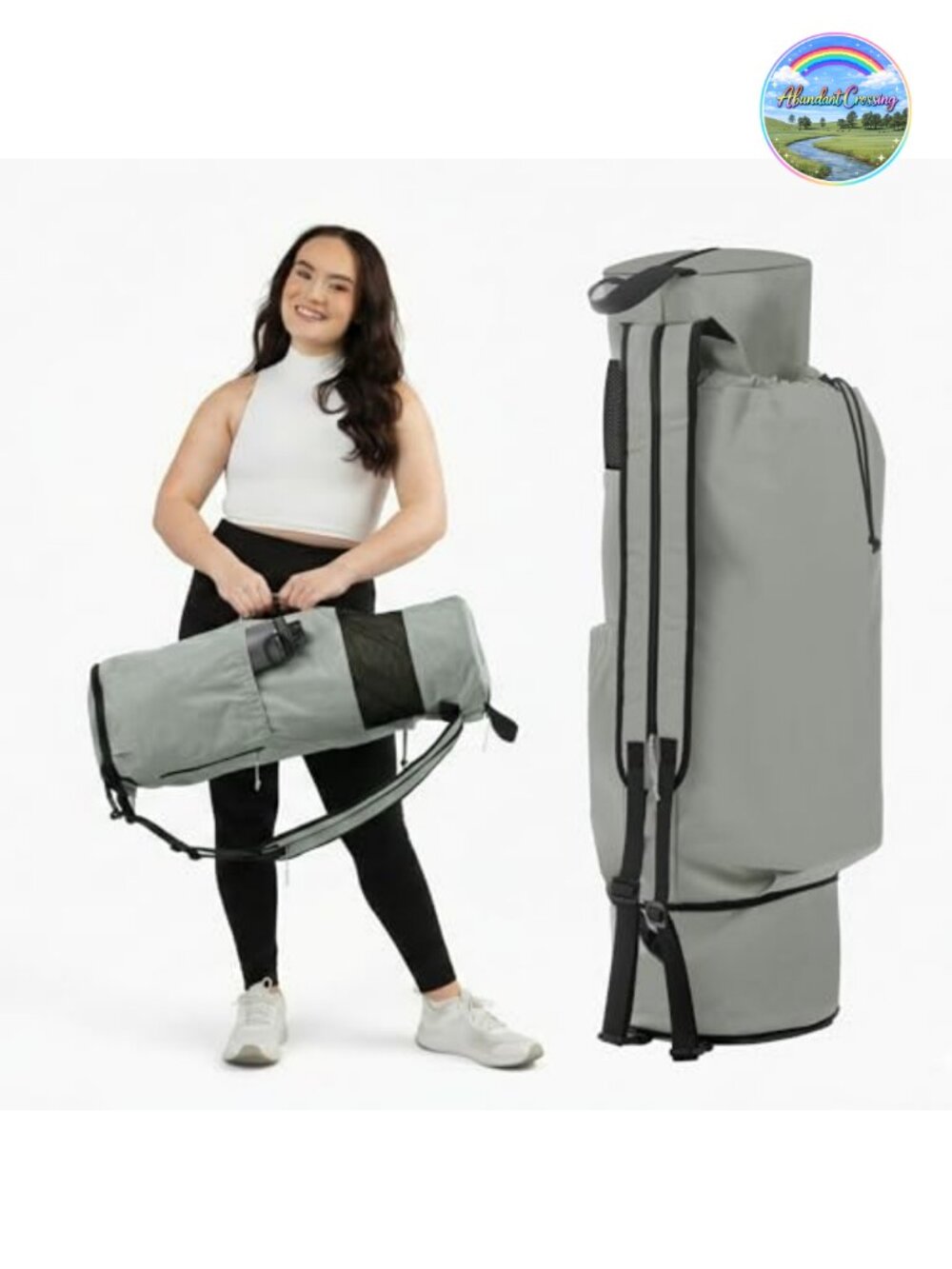 Expandable Yoga Mat Bag 900D Oxford Water Resistant Adjustable Strap Gym